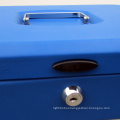China Factory high quality steel money storage 6 inch cash box with press button mat finish